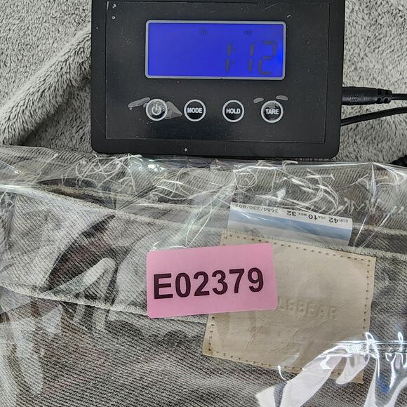 NEW Pull & Bear Jeans Womens 10 Gray High Rise Straight Leg Raw Hem Stretch - Picture 16 of 16